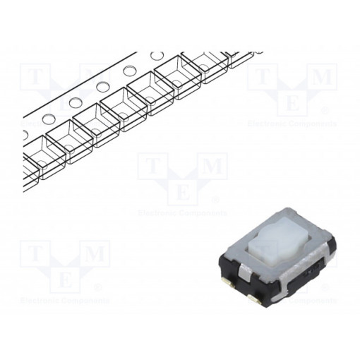 EVQP2602M; Microswitch TACT; SPST; Pos: 2; 0.02A/15VDC; SMT; none; 2.1mm; white; PANASONIC