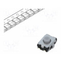 EVQP2D02Q; Microswitch TACT; SPST; Pos: 2; 0.02A/15VDC; SMT; none; 2.5mm; grey; PANASONIC