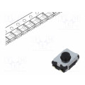 EVQP2F02K; Microswitch TACT; SPST; Pos: 2; 0.02A/15VDC; SMT; none; 2.5mm; black; PANASONIC