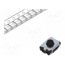 EVQP2F02K; Microswitch TACT; SPST; Pos: 2; 0.02A/15VDC; SMT; none; 2.5mm; black; PANASONIC