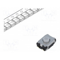 EVQP2K02Q; Microswitch TACT; SPST; Pos: 2; 0.02A/15VDC; SMT; none; 2.5mm; grey; PANASONIC