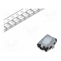 EVQP2T02M; Microswitch TACT; SPST; Pos: 2; 0.02A/15VDC; SMT; none; 2.1mm; white; PANASONIC