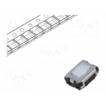 EVQP2V02M; Microswitch TACT; SPST; Pos: 2; 0.02A/15VDC; SMT; none; 2.1mm; white; PANASONIC