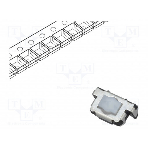 EVQP42B3M; Microswitch TACT; SPST; Pos: 2; 0.02A/12VDC; SMT; 6x3.5x3.5mm; PANASONIC