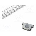 EVQP4KB3Q; Microswitch TACT; SPST; Pos: 2; 0.02A/12VDC; SMT; 6x3.5x3.5mm; grey; PANASONIC