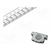 EVQP4KB3Q; Microswitch TACT; SPST; Pos: 2; 0.02A/12VDC; SMT; 6x3.5x3.5mm; grey; PANASONIC