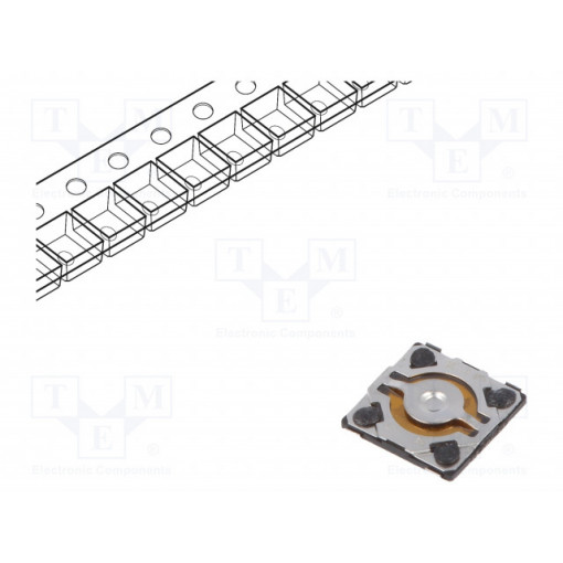 EVQP6LB55; Microswitch TACT; SPST; Pos: 2; 0.02A/15VDC; SMT; 4.1x4.1x0.35mm; PANASONIC