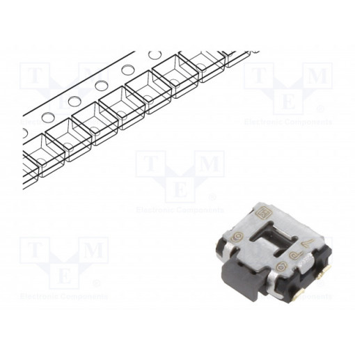 EVQP7B01P; Microswitch TACT; SPST; Pos: 2; 0.05A/12VDC; SMT; 2.2N; 1.35mm; PANASONIC