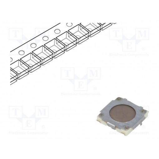 EVQPLBA08; Microswitch TACT; SPST; Pos: 2; 0.02A/15VDC; SMT; none; 1N; 0.8mm; PANASONIC
