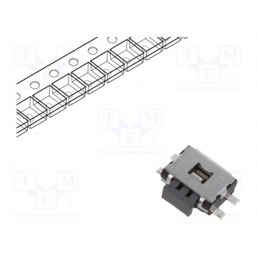 EVQPUL02K; Microswitch TACT; SPST; Pos: 2; 0.05A/12VDC; SMT; none; 1.6N; 1.65mm; PANASONIC