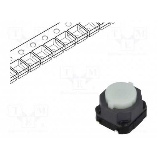 EVQQ1D06M; Microswitch TACT; SPST; Pos: 2; 0.05A/12VDC; SMT; none; 4N; 6.5mm; PANASONIC