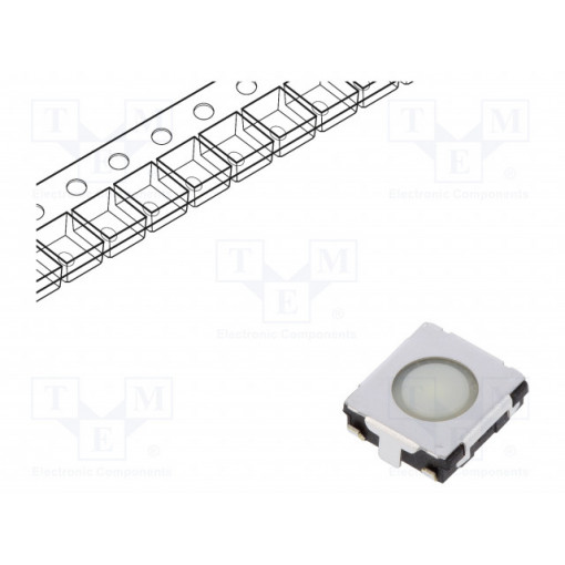 EVQQ2201W; Microswitch TACT; SPST; Pos: 2; 0.02A/15VDC; SMT; none; 3.5N; 2mm; PANASONIC