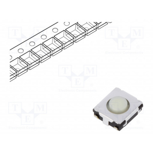 EVQQ2202W; Microswitch TACT; SPST; Pos: 2; 0.02A/15VDC; SMT; none; 3.5N; 2.5mm; PANASONIC