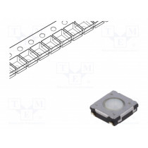 EVQQ2B01W; Microswitch TACT; SPST; Pos: 2; 0.02A/15VDC; SMT; none; 0.5N; 2mm; PANASONIC