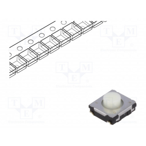EVQQ2B03W; Microswitch TACT; SPST; Pos: 2; 0.02A/15VDC; SMT; none; 0.5N; 3.1mm; PANASONIC