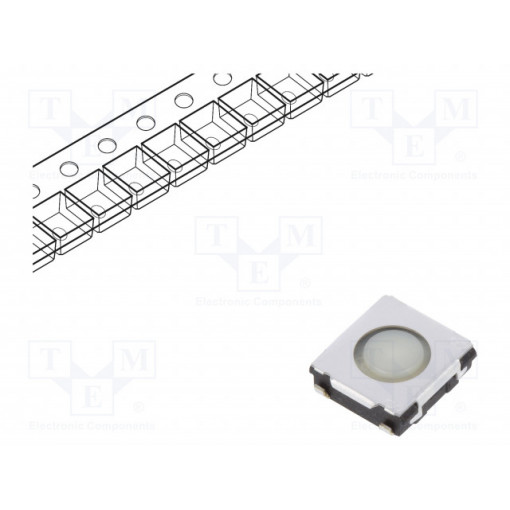 EVQQ2D01W; Microswitch TACT; SPST; Pos: 2; 0.02A/15VDC; SMT; none; 0.5N; 2mm; PANASONIC