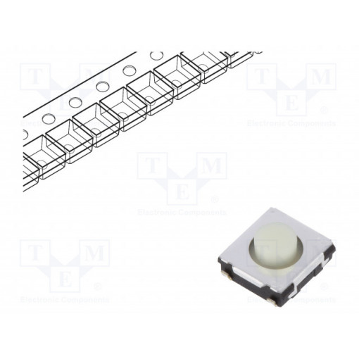 EVQQ2D03W; Microswitch TACT; SPST; Pos: 2; 0.02A/15VDC; SMT; none; 0.5N; 3.1mm; PANASONIC