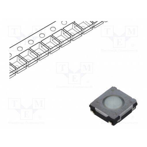 EVQQ2K01W; Microswitch TACT; SPST; Pos: 2; 0.02A/15VDC; SMT; none; 1.3N; 2mm; PANASONIC
