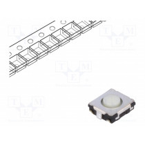 EVQQ2M02W; Microswitch TACT; SPST; Pos: 2; 0.02A/15VDC; SMT; none; 1.3N; 2.5mm; PANASONIC