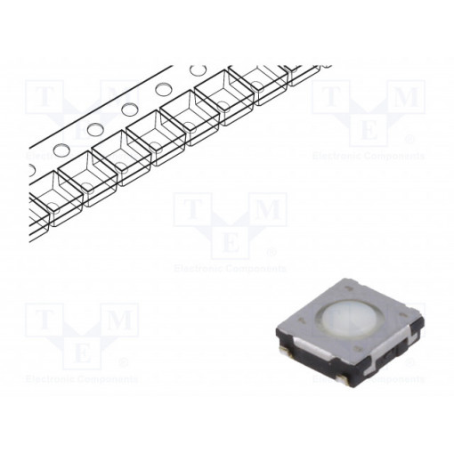 EVQQ2P01W; Microswitch TACT; SPST; Pos: 2; 0.02A/15VDC; SMT; none; 1.6N; 2mm; PANASONIC