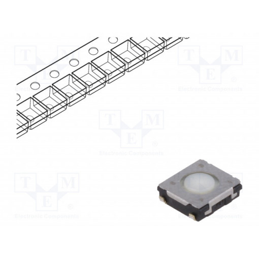 EVQQ2U01W; Microswitch TACT; SPST; Pos: 2; 0.02A/15VDC; SMT; none; 2.6N; 2mm; PANASONIC