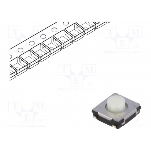 EVQQ2U03W; Microswitch TACT; SPST; Pos: 2; 0.02A/15VDC; SMT; none; 2.6N; 3.1mm; PANASONIC