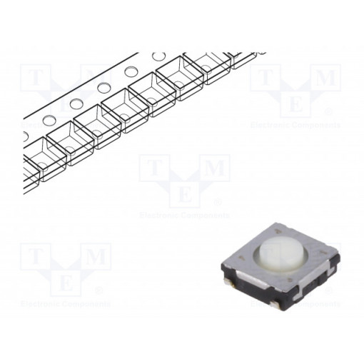 EVQQ2Y02W; Microswitch TACT; SPST; Pos: 2; 0.02A/15VDC; SMT; none; 3.5N; 2.5mm; PANASONIC
