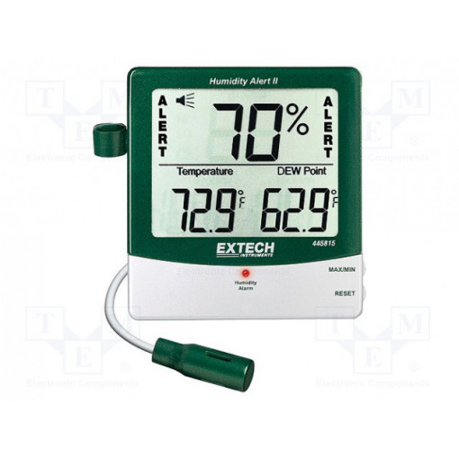445815; Meter: thermo-hygrometer; LCD; -10÷60°C; Accur: ±1°C; 0.1°C; EXTECH