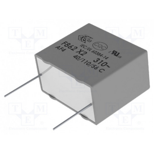 F862DO564K310ZV054; Capacitor: polypropylene; X2; 560nF; 22.5mm; 26x18.5x10mm; 200V/μs; KEMET