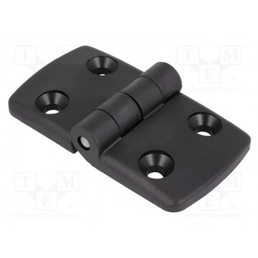 095K4545F00; Hinge; Width: 87mm; polyamide; black; H: 48mm; FATH