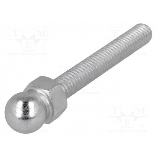 098MM06040M; Pin; M6; Plunger mat: steel; Ø: 10mm; Plating: zinc; Thread len: 40mm; FATH