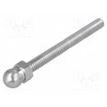 098MM06060M; Pin; M6; Plunger mat: steel; Ø: 10mm; Plating: zinc; Thread len: 60mm; FATH