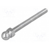 098MM06060M; Pin; M6; Plunger mat: steel; Ø: 10mm; Plating: zinc; Thread len: 60mm; FATH