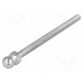 098MM06080M; Pin; M6; Plunger mat: steel; Ø: 10mm; Plating: zinc; Thread len: 80mm; FATH