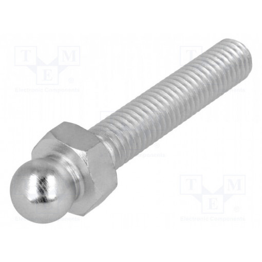 098MM08040M; Pin; M8; Plunger mat: steel; Ø: 10mm; Plating: zinc; Thread len: 40mm; FATH