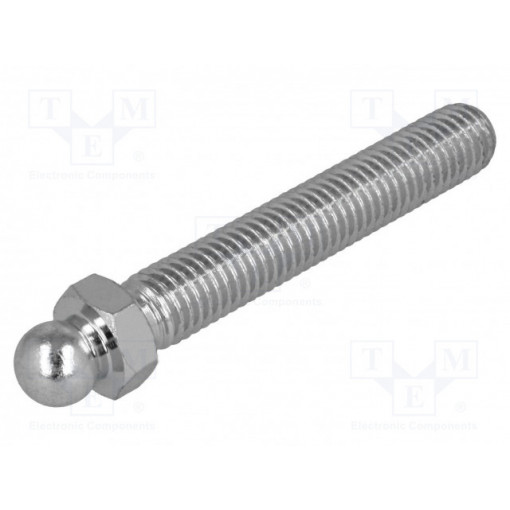 098MM10060M; Pin; M10; Plunger mat: steel; Ø: 10mm; Plating: zinc; Spanner: 13mm; FATH