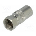 ; Adapter; F plug,coaxial 9.5mm socket; 