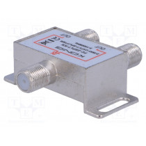 ; Splitter; screw; 1000MHz; Input: F female; Output: F female x2; 