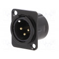 FC61905; Socket; XLR; male; PIN: 3; additional earthing terminal; soldering; CLIFF FC61905; Socket; XLR; male; PIN: 3; additional earthing terminal; soldering; CLIFF