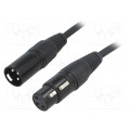 FC6191015; Male-female; PIN: 3; Cable: XLR-XLR; 1.5m; CLIFF FC6191015; Male-female; PIN: 3; Cable: XLR-XLR; 1.5m; CLIFF