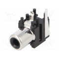 FC68371; Socket; RCA; female; angled 90°; THT; nickel plated; Marker: black; CLIFF FC68371; Socket; RCA; female; angled 90°; THT; nickel plated; Marker: black; CLIFF