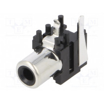 FC68371; Socket; RCA; female; angled 90°; THT; nickel plated; Marker: black; CLIFF