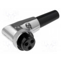 FC684223R; Plug; microphone; female; PIN: 3; for cable; angled 90°; 6mm; CLIFF FC684223R; Plug; microphone; female; PIN: 3; for cable; angled 90°; 6mm; CLIFF