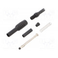 FCR6381B; Plug; 4mm banana; 10A; 1kVAC; black; insulated,with sliding cover; CLIFF FCR6381B; Plug; 4mm banana; 10A; 1kVAC; black; insulated,with sliding cover; CLIFF