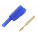 FCR7366L; Plug; 2mm banana; 10A; 30VAC; 60VDC; blue; Connection: soldering; CLIFF FCR7366L; Plug; 2mm banana; 10A; 30VAC; 60VDC; blue; Connection: soldering; CLIFF