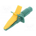 FCR7925; Crocodile clip; 10A; yellow-green; max.25mm; CLIFF FCR7925; Crocodile clip; 10A; yellow-green; max.25mm; CLIFF