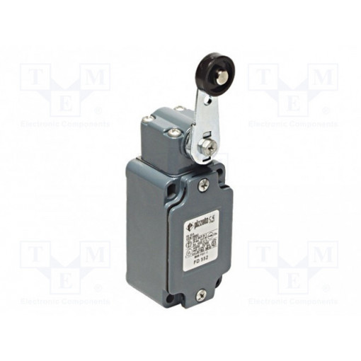 FD 552; Limit switch; lever R 49mm, plastic roller Ø20mm; NO + NC; 10A; PIZZATO ELETTRICA