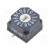 FDR-16S; Encoding switch; HEX/BCD; Pos: 16; SMT; Rcont max: 80mΩ; 7Ncm; SUNGMUN ELECTRONICS CO., LTD. FDR-16S; Encoding switch; HEX/BCD; Pos: 16; SMT; Rcont max: 80mΩ; 7Ncm; SUNGMUN ELECTRONICS CO., LTD.
