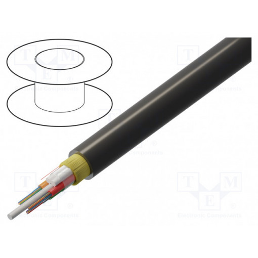 AERO-AS04-012-A-0X12026BKTT; Wire: fibre-optic; Kind: AERO AS04; Øcable: 10.1mm; Colour: black; FIBRAIN AERO-AS04-012-A-0X12026BKTT; Wire: fibre-optic; Kind: AERO AS04; Øcable: 10.1mm; Colour: black; FIBRAIN