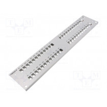 FB2044; Front panel; 2U; Panel colour: grey; V: double; FIBRAIN